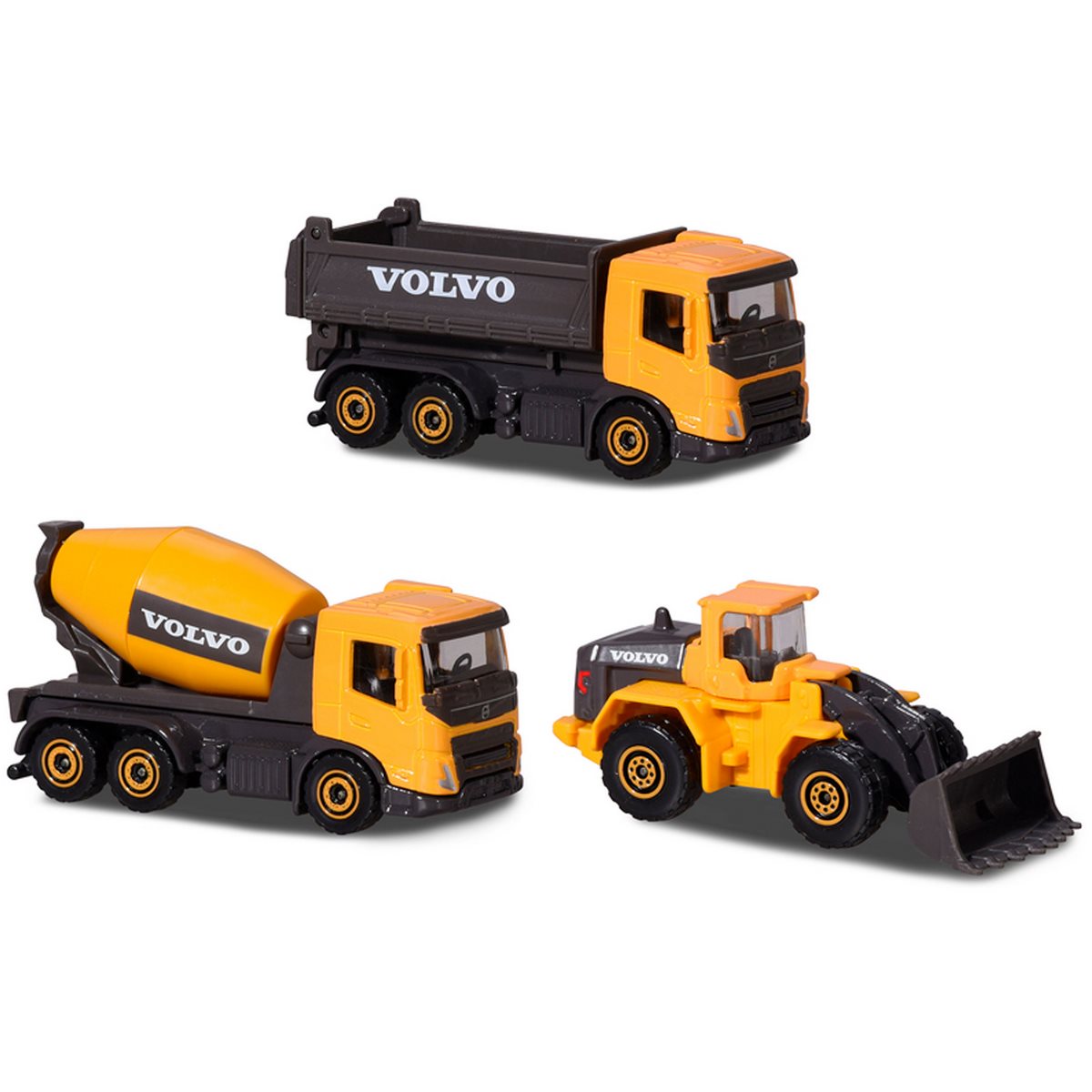 Majorette Volvo Set De 3 Piezas - Camion Mezclador